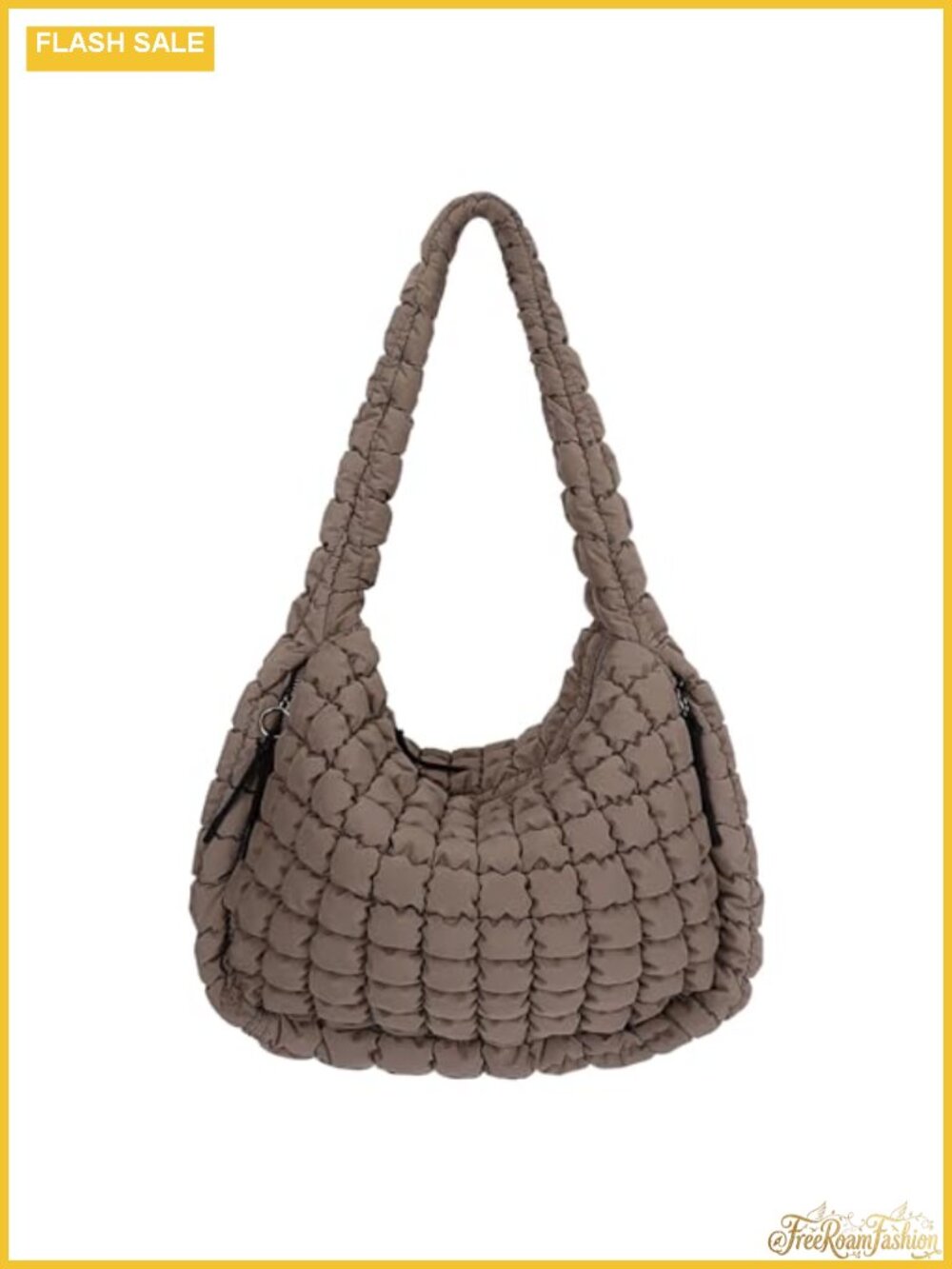 Quilted Nylon Tote Bag Large Puffer Hobo Shoulder Bag Lightweight Carryall